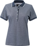 James & Nicholson – Ladies' Piqué Polo bicolor for embroidery and printing