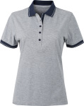 James & Nicholson – Damen Jersey Heather Polo besticken und bedrucken lassen