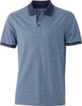 James & Nicholson – Herren Jersey Heather Polo besticken und bedrucken lassen