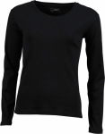 James & Nicholson – Ladies' Rib Shirt longsleeve for embroidery and printing
