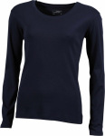James & Nicholson – Damen Ripp T-Shirt langarm besticken und bedrucken lassen