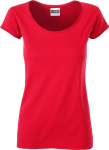 James & Nicholson – Damen Bio T-Shirt mit Rollsaum besticken und bedrucken lassen