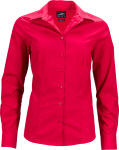 James & Nicholson – Ladies' Business Popline Shirt longsleeve for embroidery