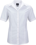 James & Nicholson – Ladies' Business Popline Shirt shortsleeve for embroidery and printing