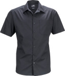 James & Nicholson – Men's Business Popline Shirt shortsleeve for embroidery and printing