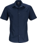 James & Nicholson – Men's Business Popline Shirt shortsleeve hímzéshez és nyomtatáshoz