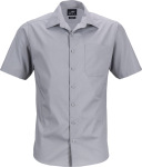 James & Nicholson – Men's Business Popline Shirt shortsleeve for embroidery and printing