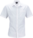 James & Nicholson – Men's Business Popline Shirt shortsleeve for embroidery and printing