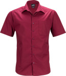 James & Nicholson – Men's Business Popline Shirt shortsleeve for embroidery and printing