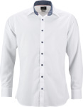 James & Nicholson – Popline Shirt "Plain" for embroidery and printing