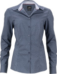 James & Nicholson – Popline Shirt "Diamonds" for embroidery and printing
