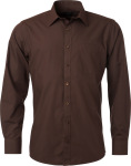 James & Nicholson – Popline Shirt longsleeve for embroidery and printing