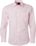 James & Nicholson – Popline Shirt longsleeve for embroidery and printing