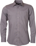 James & Nicholson – Popline Shirt longsleeve for embroidery and printing