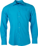 James & Nicholson – Popline Shirt longsleeve for embroidery and printing