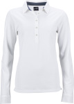 James & Nicholson – Damen Piqué Polo langarm mit Besatz zum besticken und bedrucken