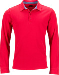 James & Nicholson – Men's Piqué Polo longsleeve for embroidery and printing