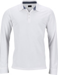 James & Nicholson – Herren Piqué Polo langarm mit Besatz besticken und bedrucken lassen