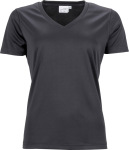 James & Nicholson – Damen V-Neck Sport T-Shirt besticken und bedrucken lassen