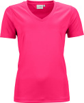 James & Nicholson – Damen V-Neck Sport T-Shirt besticken und bedrucken lassen