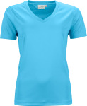 James & Nicholson – Damen V-Neck Sport T-Shirt besticken und bedrucken lassen