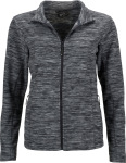 James & Nicholson – Ladies' Melange Fleece Jacket hímzéshez