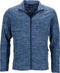 James & Nicholson – Men's Melange Fleece Jacket hímzéshez