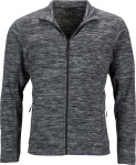 James & Nicholson – Men's Melange Fleece Jacket for embroidery