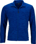 James & Nicholson – Men's Melange Fleece Jacket hímzéshez