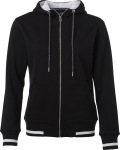 James & Nicholson – Damen Kapuzen Club Sweat Jacke besticken und bedrucken lassen