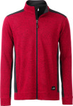 James & Nicholson – Men's knitted Workwear Fleece Jacket for embroidery