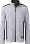 James & Nicholson – Men's knitted Workwear Fleece Jacket for embroidery