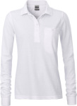 James & Nicholson – Ladies' Workwear Polo Pocket longsleeve for embroidery and printing