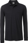 James & Nicholson – Men's Workwear Polo Pocket Longsleeve hímzéshez és nyomtatáshoz