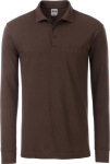 James & Nicholson – Men's Workwear Polo Pocket Longsleeve for embroidery and printing