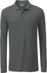 James & Nicholson – Men's Workwear Polo Pocket Longsleeve for embroidery and printing