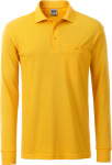 James & Nicholson – Men's Workwear Polo Pocket Longsleeve for embroidery and printing