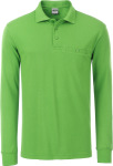 James & Nicholson – Men's Workwear Polo Pocket Longsleeve for embroidery and printing