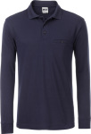 James & Nicholson – Men's Workwear Polo Pocket Longsleeve hímzéshez és nyomtatáshoz