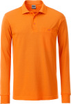 James & Nicholson – Men's Workwear Polo Pocket Longsleeve for embroidery and printing