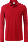 James & Nicholson – Men's Workwear Polo Pocket Longsleeve for embroidery and printing