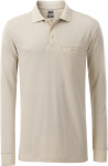 James & Nicholson – Men's Workwear Polo Pocket Longsleeve for embroidery and printing