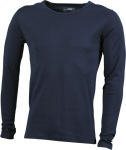 James & Nicholson – Men's Rib T-Shirt longsleeves for embroidery and printing