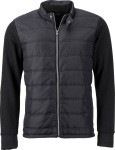 James & Nicholson – Herren Hybrid Sweat Jacke besticken lassen