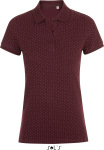 SOL’S – Ladies' Piqué Polo Brandy with polka dots hímzéshez és nyomtatáshoz