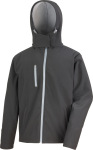 Result – Men's Softshell 3-Layer Hooded Jacket hímzéshez