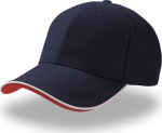 Atlantis – Heavy Brushed 6 Panel Cotton-Twill Sandwich Cap Pilot Piping Sandwich hímzéshez