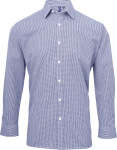 Premier – Shirt "Gingham" longsleeve for embroidery and printing