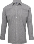 Premier – Shirt "Gingham" longsleeve for embroidery and printing