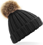 Beechfield – Junior Fur Pop Pom Chunky Beanie for embroidery